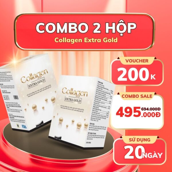 Combo 2 hộp nước uống Collagen Extra Gold 10ml hỗ trợ mờ nám, chống lão hóa và làm trắng da - Ảnh 2