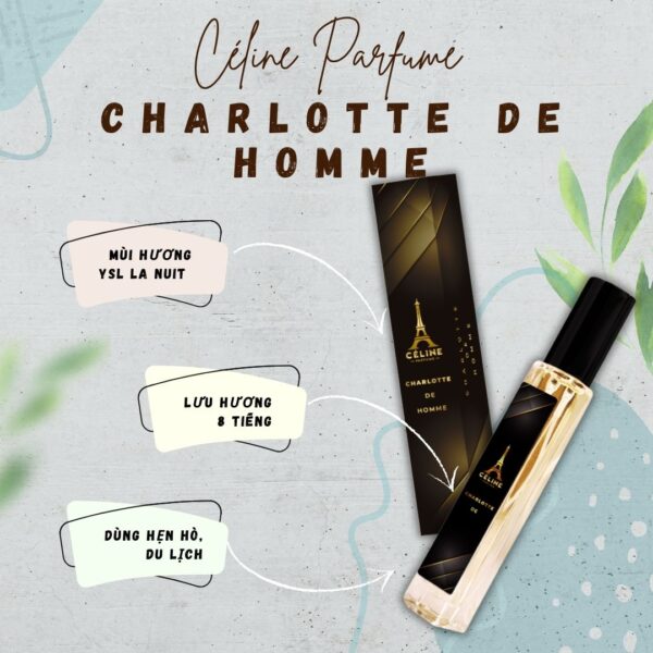 Nước hoa nam Charlotte De Homme cao cấp, chính hãng, thơm lâu - Ảnh 3